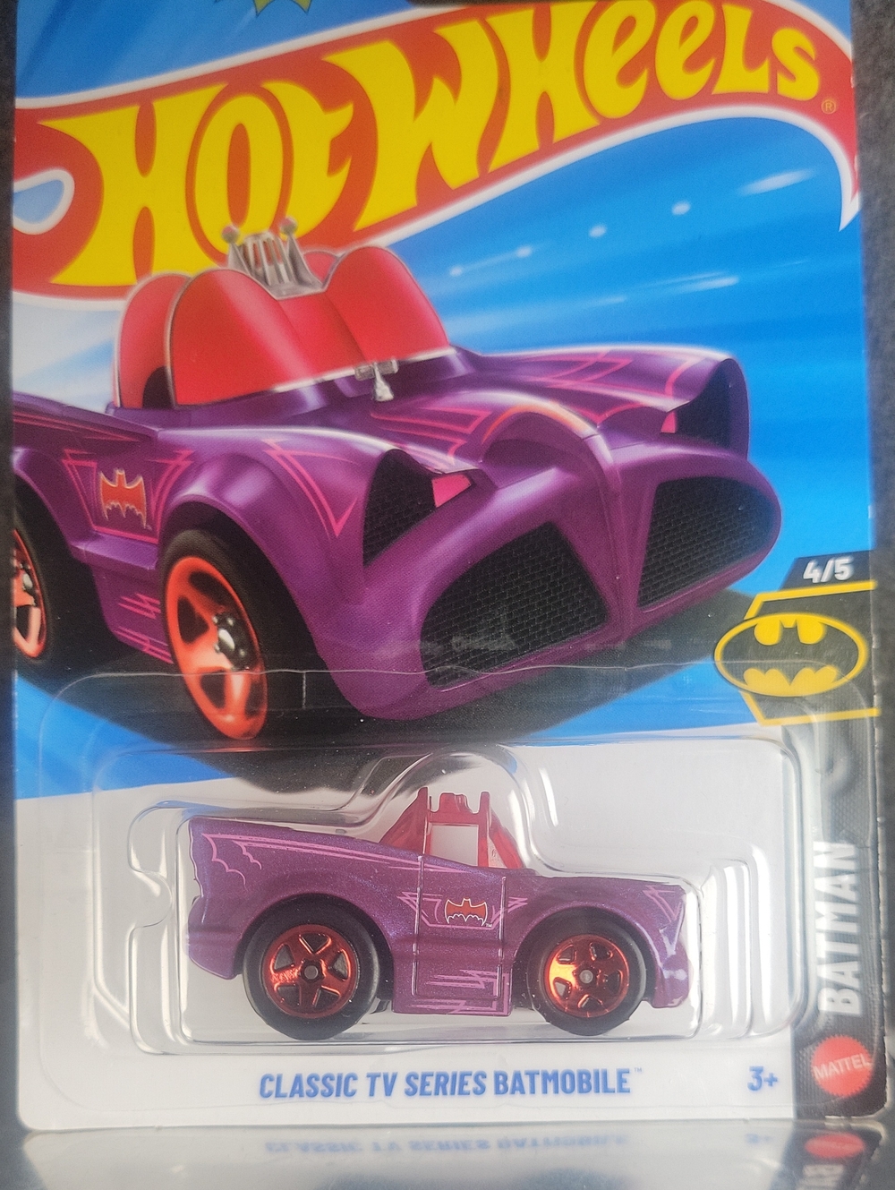 Hot Wheels Classic TV Series Batmobile - Purple with Orange Accents